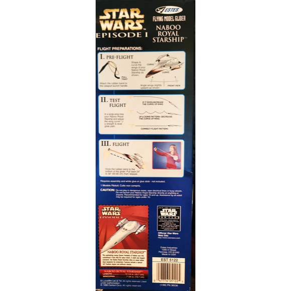 1999 Star Wars Naboo Royal Starship Catapult Flying Model Kit - Picture 3 of 9